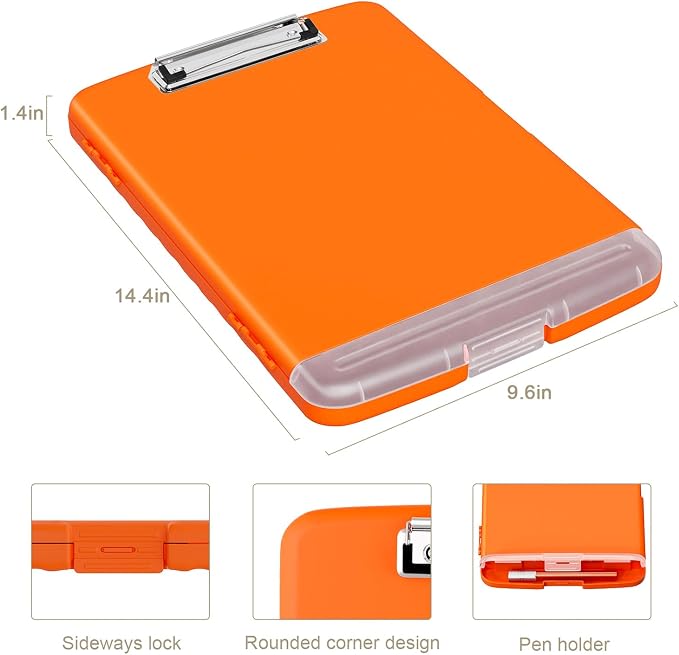 Piasoenc Clipboard with Storage, 8.5 x 11 Organization Box with Pen Holder and - Image 3