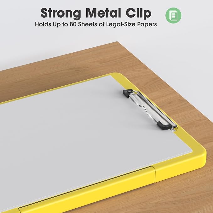 Legal Size Clipboard with Storage, 8.5 x 14 Clip Board, Folio & Side-Opening - Image 4
