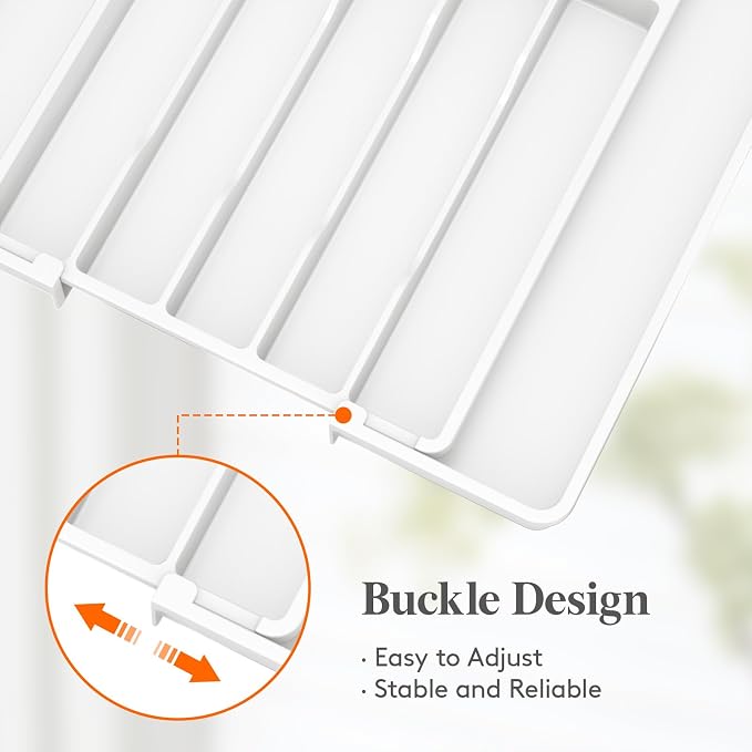 Lifewit Silverware Drawer Organizer, Expandable Utensil Tray - Image 6
