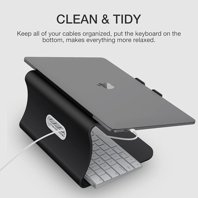 Laptop Stand, Aluminum Notebook Holder Riser Heat-Vent - Image 3