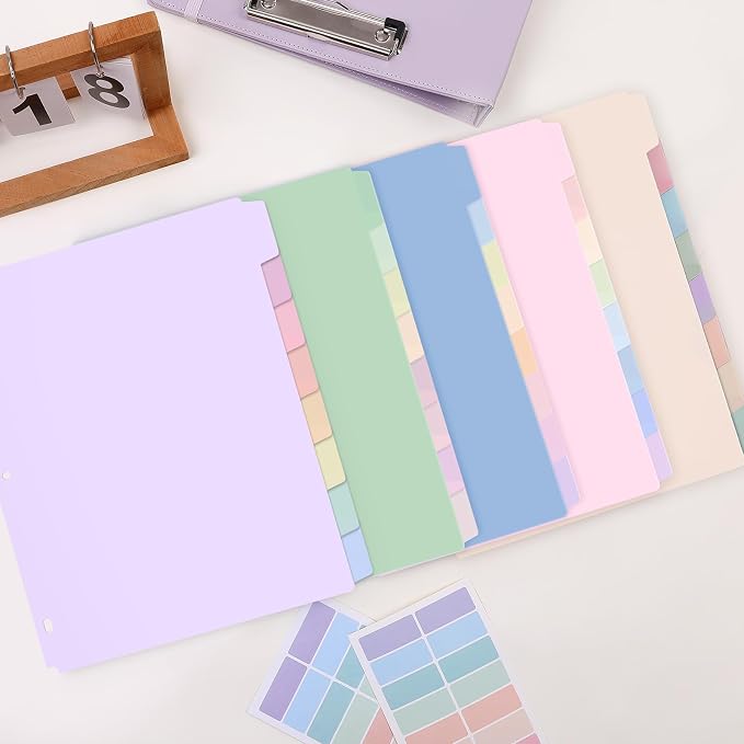 SKYDUE Durable Plastic 8-Tab Dividers - Image 9
