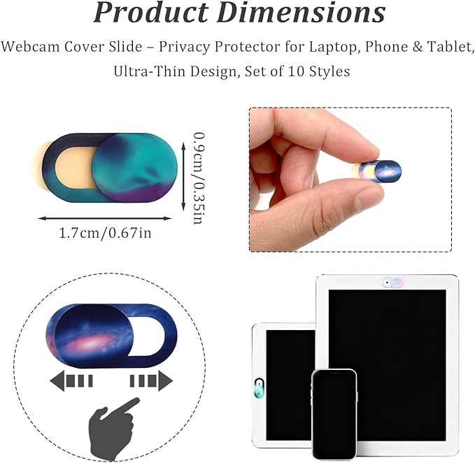 Camera Cover Slide – Ultra-Thin Colorful Privacy Webcam Stickers - Image 2