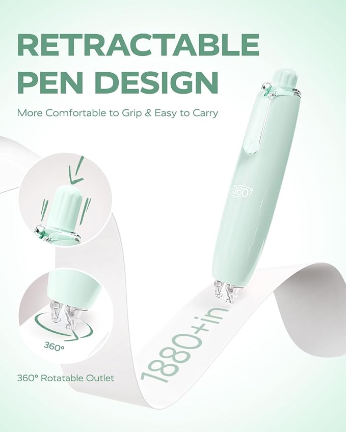 Four Candies Refillable Retractable White Correction Tape, School Supplies - Image 3