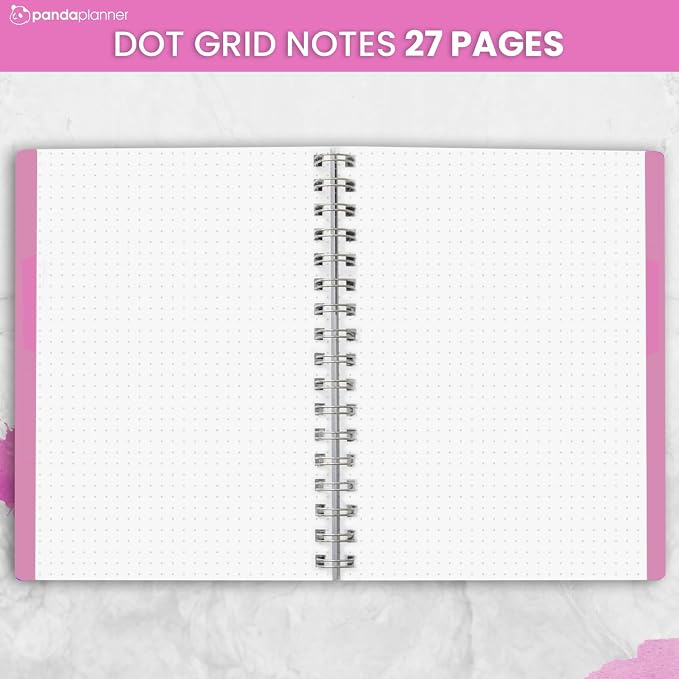 Panda Planner A5 Undated Weekly Spiral Notebook 2026-2027, 5.75 x 8.25 Pink | - Image 5