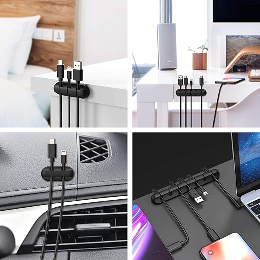 INCHOR Cord Organizer, Cable Clips Cord Holder, Cable Management USB Cable - Image 4