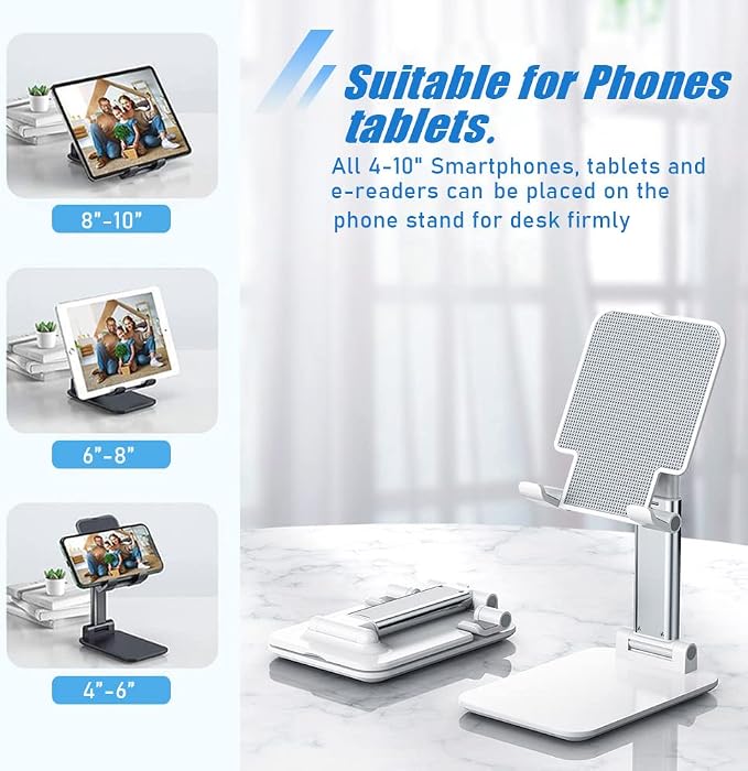 Phone Stand for Desk, Cell Phone Holder Cute Smart Cellphone Stand Foldable - Image 4