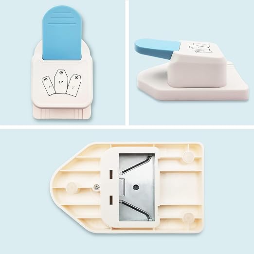 3 in 1 Craft Tag Punch Gift Tag Paper Punch，Paper Craft Tag Punch 1.5" 2" 2.5" - Image 3