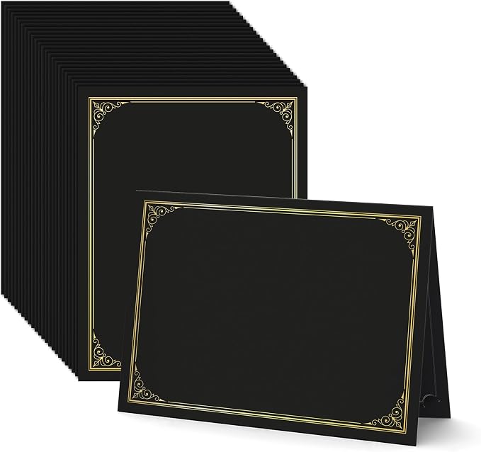 BELLE KR® Black Certificate Holders 8.5 x 11, Documents and Diplomas by BELLEKR