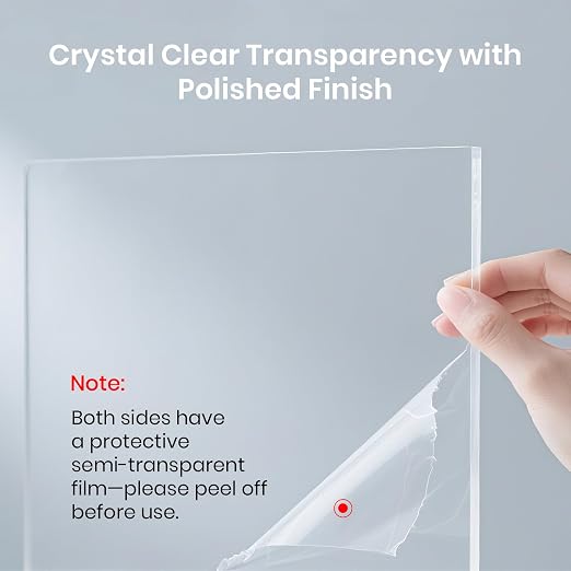 CALPALMY 16x20 Inch Clear Acrylic Sheet - Image 3