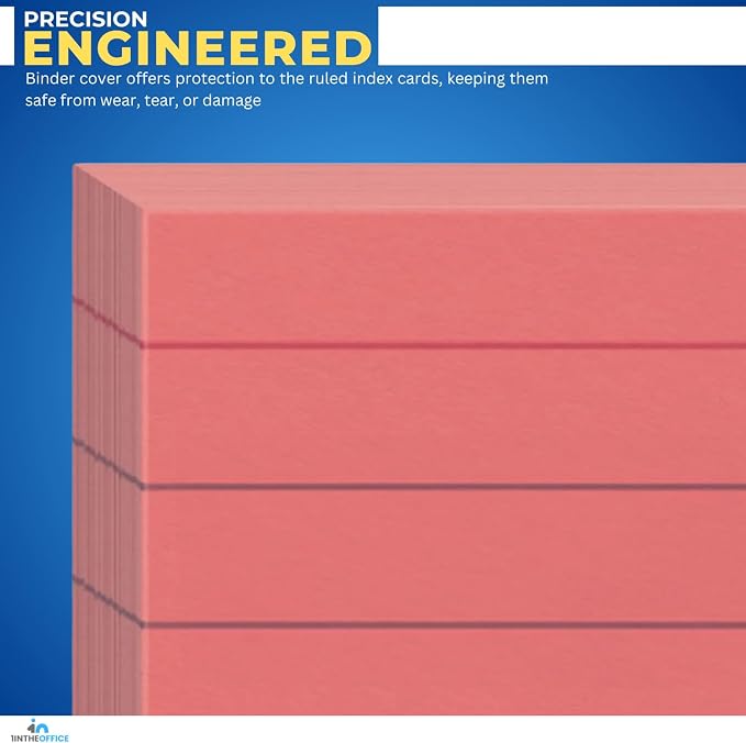 1InTheOffice Ruled Red Index Cards 3x5, Cherry Red - Image 5