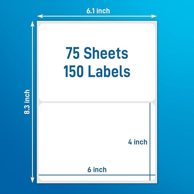 150 Pcs 4"x6" Extra Large Removable Labels - Image 2