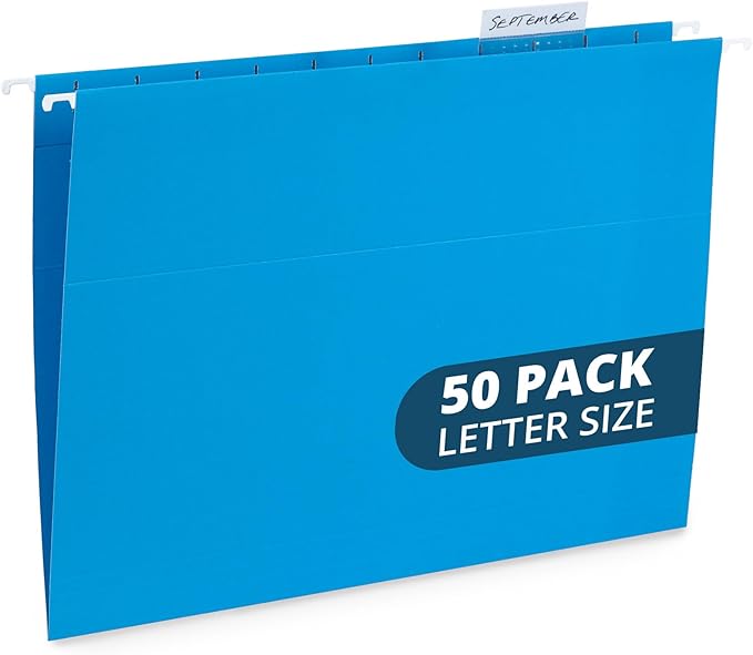 Blue Summit Hanging File Folders, Letter Size, 50 Per Box by BlueSummitSupplies