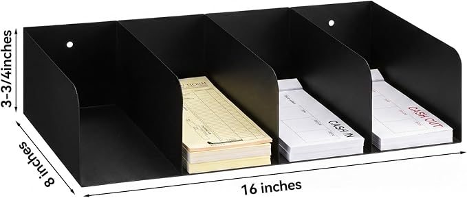 Gisafai Metal Check Sorter Organizer, Wall Mountable, Heavy Duty Countertop - Image 2