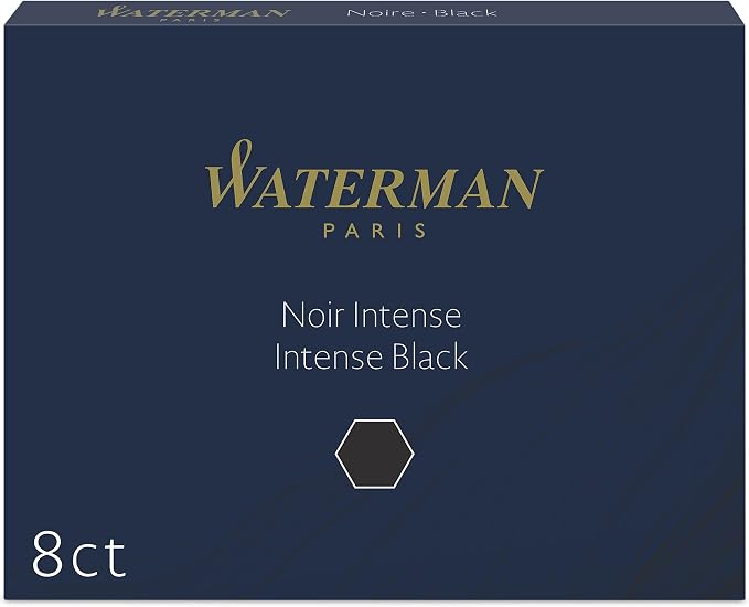 Waterman Large Standard Ink Cartridges Permanent Black by Waterman