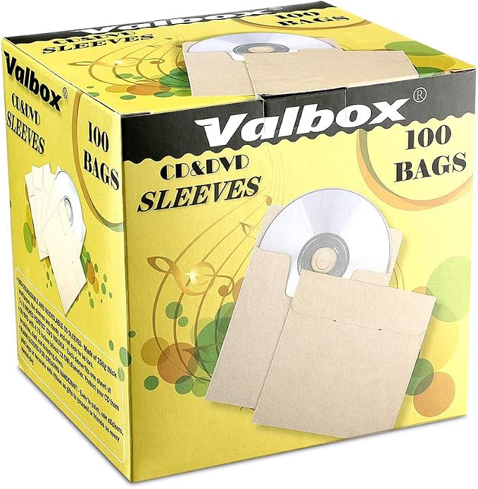 ValBox CD Sleeves 100 Packs Kraft Paper Envelopes 5 x 5 Inches Brown DVD Paper - Image 6