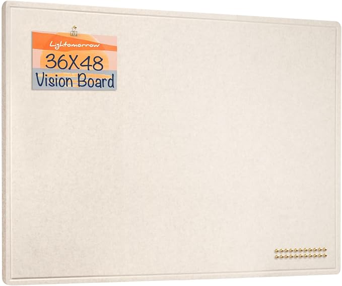 Large Vision Board 48x36, Thicken Felt Pin Board by Lightomorrow