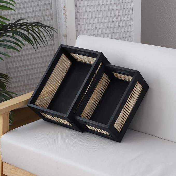 Wood Baskets, Rattan Storage Baskets - Image 5