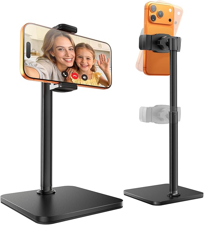 tounee Phone Stand for Desk, 8-11" Height Adjustable Cell Phone Holder for Live by tounee