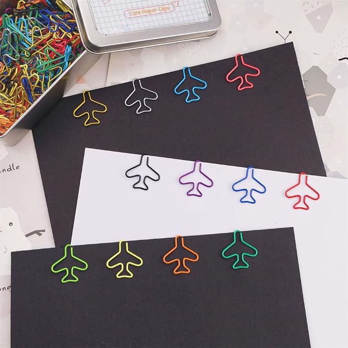 OWLFAVO 120pcs Airplane Shape Paper Clips - Image 5