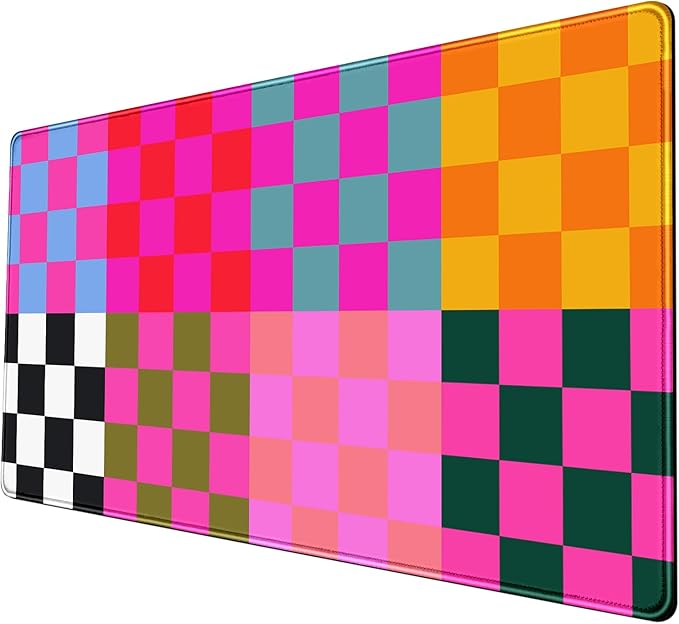 Checkered Desk Mat Pink Desk Matt by Nasdalgias