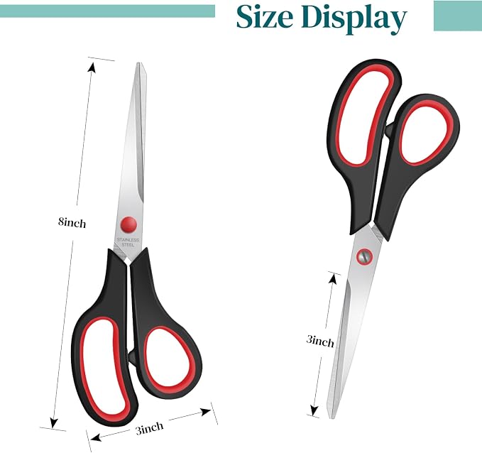 6 Packs Sewing Craft Scissors Bulk, Stainless Steel Shears - Image 2