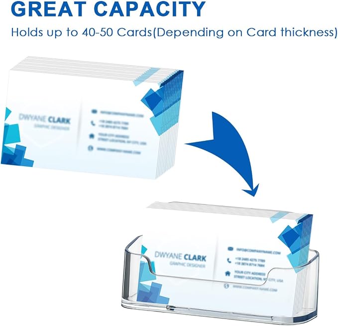 20 Pack Acrylic Business Card Holder - Image 3