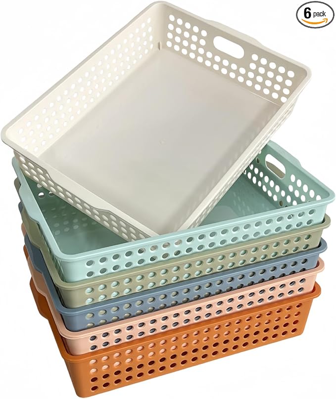 RAUVOLFIA 6 Pack Plastic Turn in Paper Trays by RAUVOLFIA
