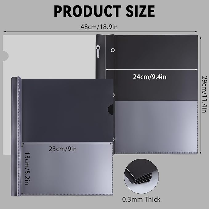 10 Pack Report Covers with 3-Prong Fasteners, Presentation Folders Letter - Image 2