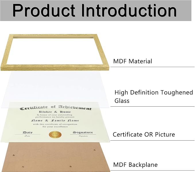 ELSKER&HOME 8.5x11 Certificate Frame 6 Pack - Image 4