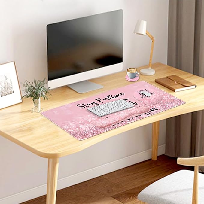 4-in-1 Gaming Mouse Pad Wrist Support Set，Desk Pad + Mouse Pad - Image 7