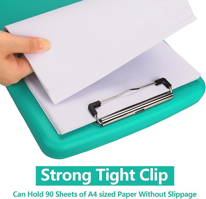 SFLHHDM Clipboard with Storage, Clip Boards 8.5x11, Plastic Clipboards with Pen - Image 3
