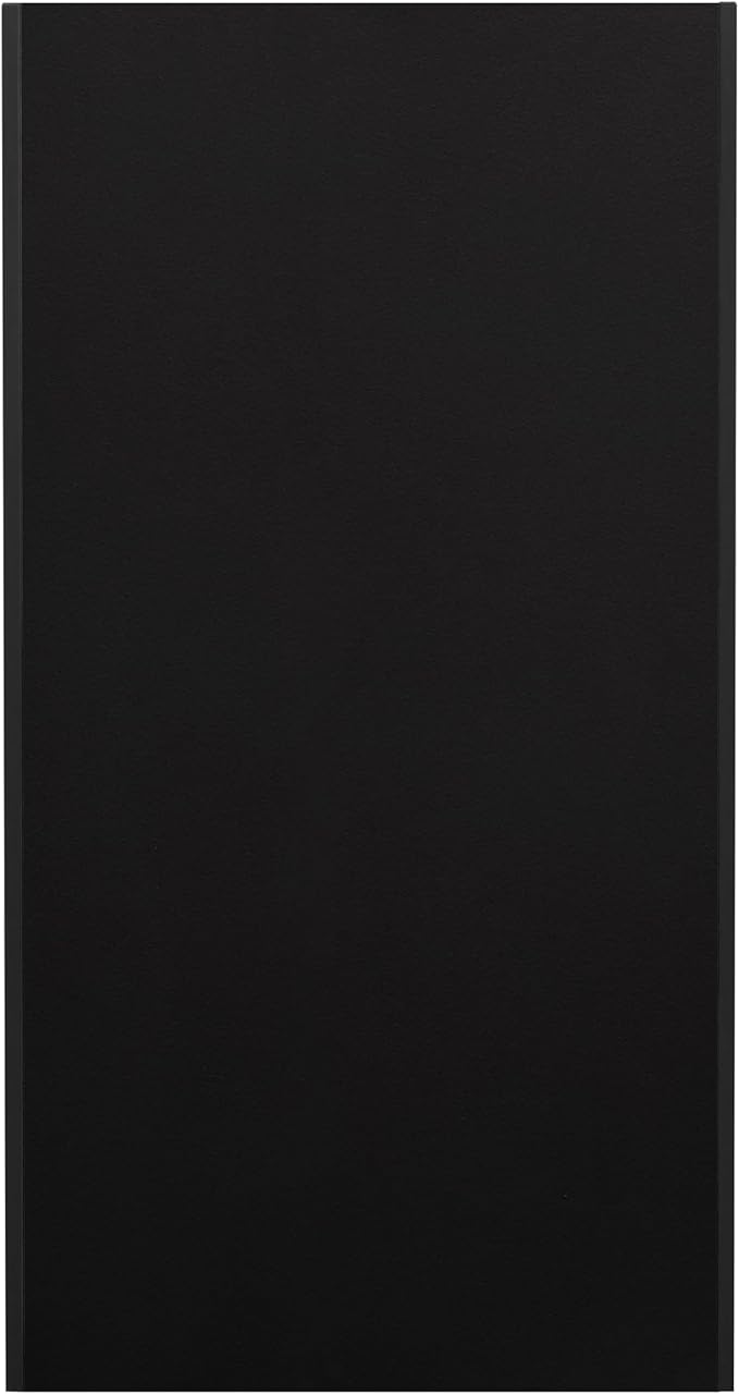 Flash Furniture Dell Trash Can Enclosure with Tray Shelf and 8" Drop Hole, Commercial Grade Trash Receptacle for 32 Gallon Round Cans, Swing Door Access, Black-DeskLoop Office