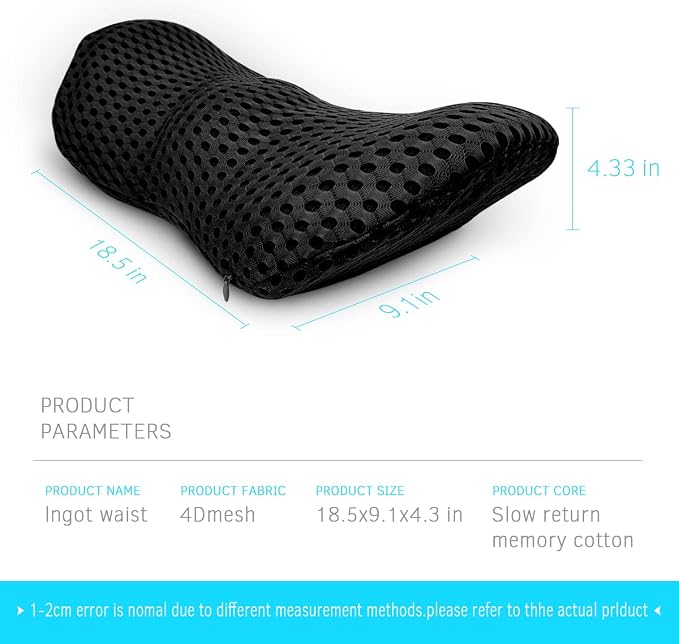 Lumbar Support Pillow for Office Chair, Memory Foam Lumbar Pillow for Lower - Image 4
