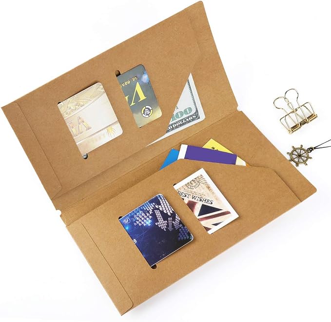 Moterm Kraft File Folder + Zipper PVC Pouch Travelers Journal Refills Pack | - Image 5