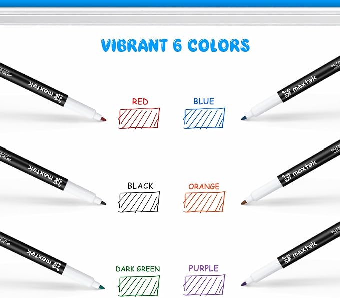 maxtek Dry Erase Markers Ultra Fine Tip, Low Oror, Extra Fine Point Dry Erase - Image 2