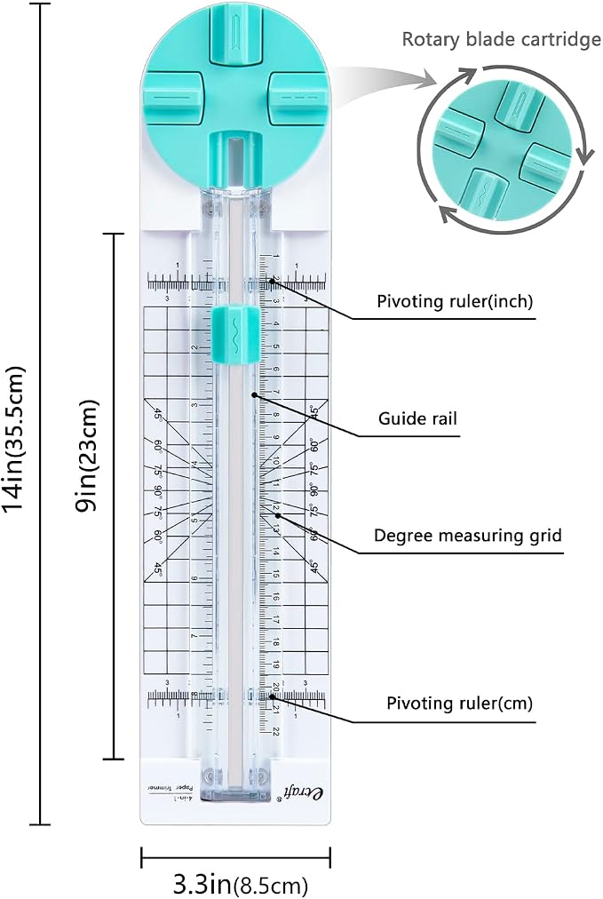 Paper Trimmer Craft Paper Cutter: 4 Style Multi-Function Scrapbooking Tool - Image 3