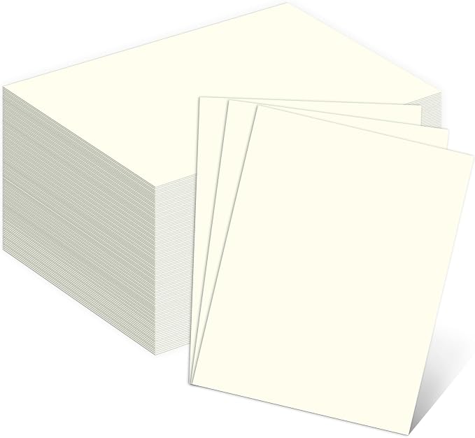 110lb Cream Cardstock, Goefun 100 Sheets Ivory Cardstock Paper 300 GSM Thick by Goefun