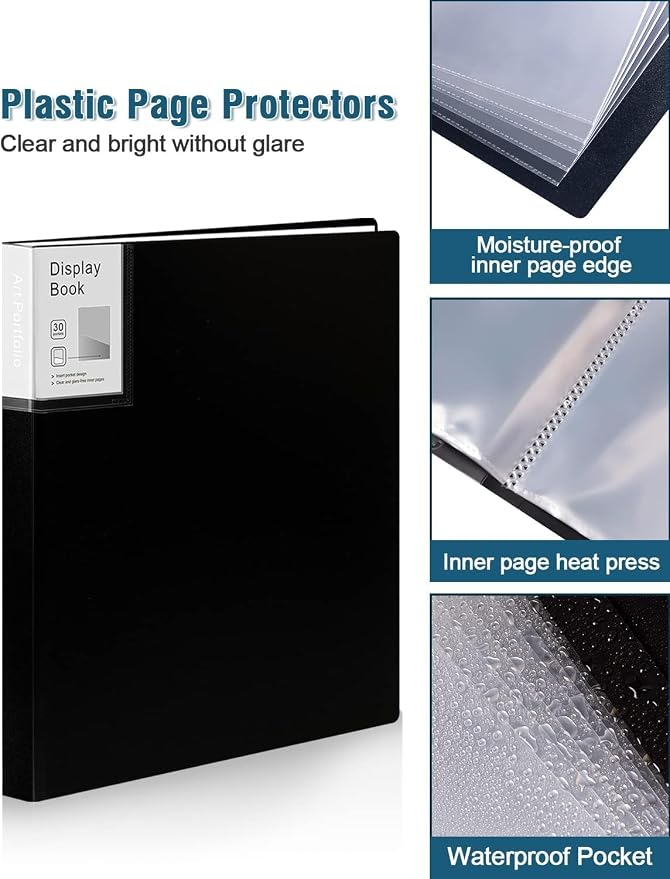 Art Portfolio 3 Packs 9"x12" Display Book Presentation Book Folder - Image 3