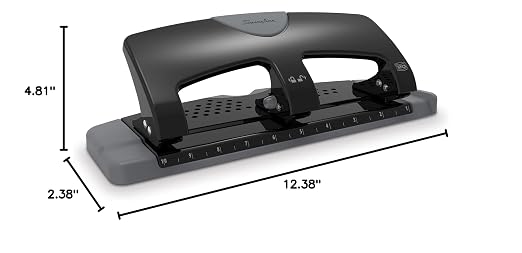 Swingline 3 Hole Punch, 20 Sheet Capacity Three Hole Puncher 3 Ring, Paper Punch - Image 9
