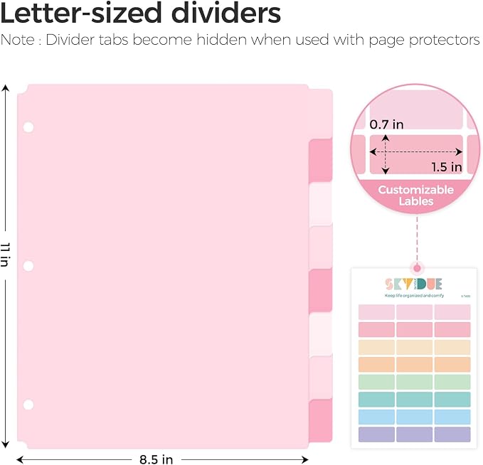 SKYDUE Binder Dividers with Tabs - Image 2