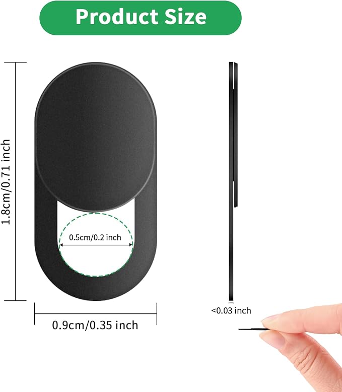 Laptop Camera Cover Slide, Ultra-Thin Webcam Cover Compatible - Image 2