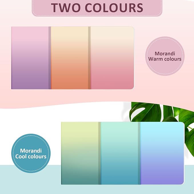 Ddaowanx Notebooks,Lined Paper Journals in Bulk, 72 Pages, 36 Sheets, 80GSM, 8.3x5.5 Inch, A5 Size, Travel Writing Notebooks for Office School Supplies (Lined-24pack, Gradient)-DeskLoop Office