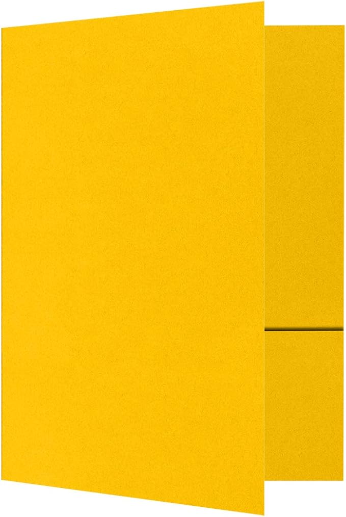 9 x 12 Presentation Folders in 100 lb. Sunflower by LUXPaper