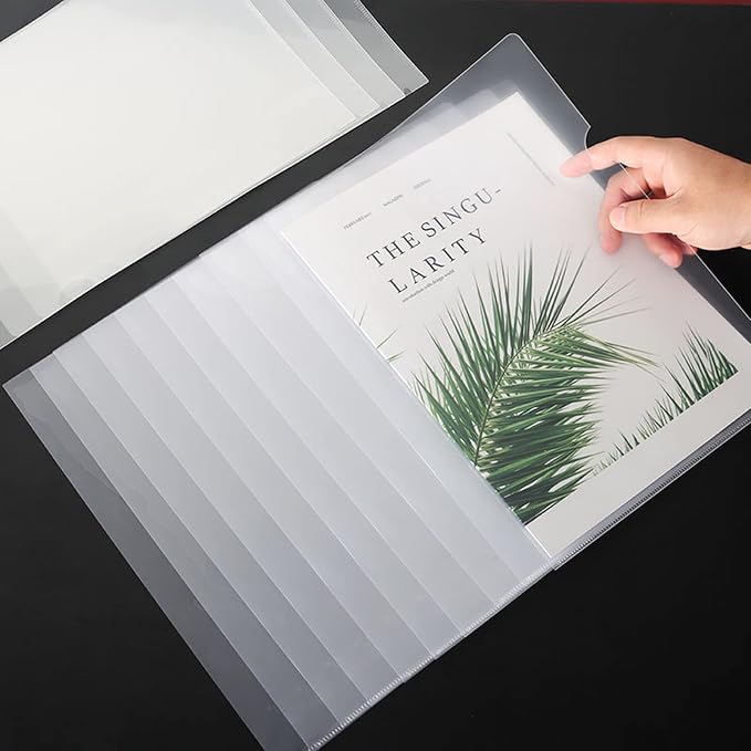 50 Pack Document Clear Plastic Folder Copy Safe Project Pocket L-Type US Letter - Image 6