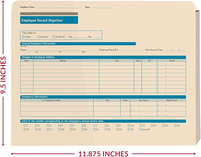 ComplyRight Employee Record Organizer Expandable Folder, Document Filing Folder - Image 4