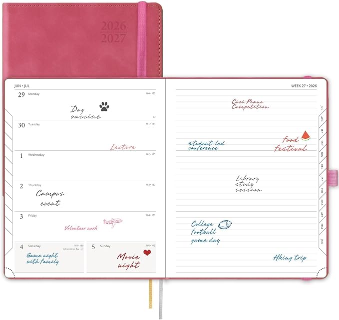 POPRUN Weekly Planner 2026-2027 Academic Calendar Appointment Book by POPRUN