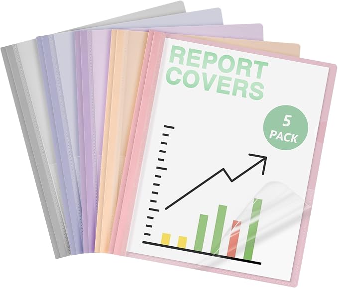 Ndsox 5 Pack Clear Front Report Covers by NDSOX