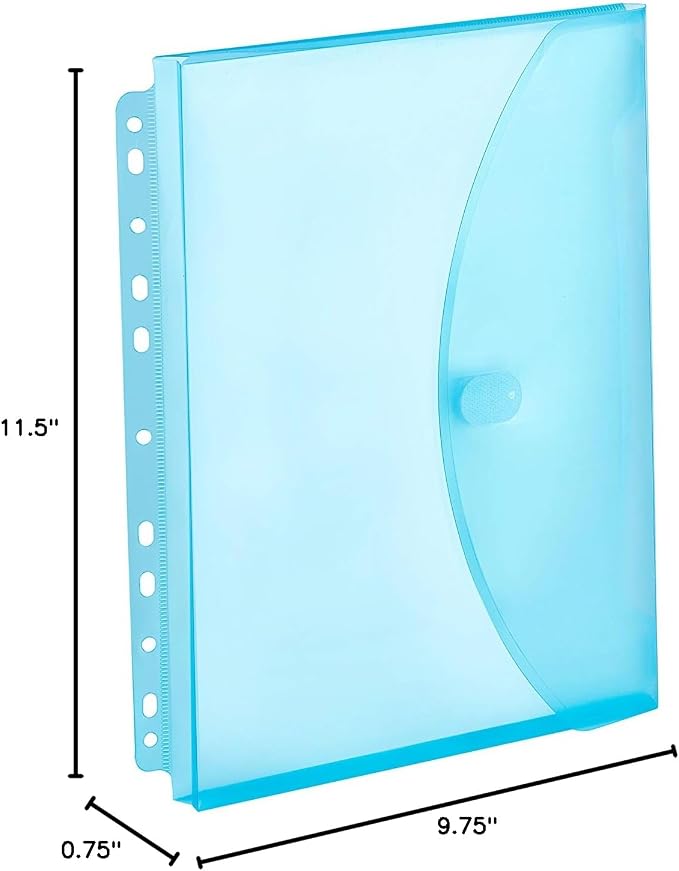 FANWU 10 Pack Assorted Color Expandable Poly Binder Pocket, 3/4-inch Gusset - Image 6