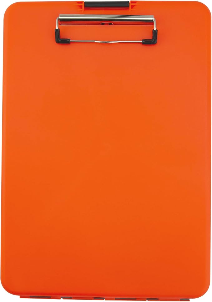 Saunders Bright Orange SlimMate Plastic Storage Clipboard – Letter Size Form - Image 2