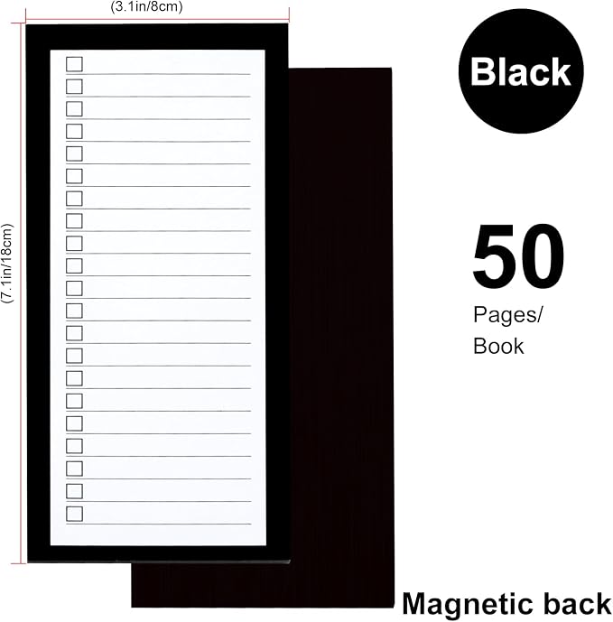 4 Pack Magnetic Notepads for Refrigerator, Grocery List Large Magnet Pad for - Image 3